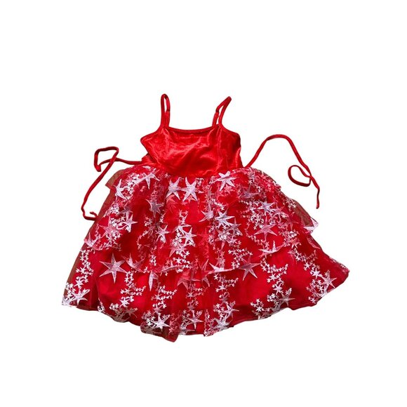 Oh Shana! Red Starry Tulle Dress With Bloomers 7/8 1 of 2 - Picture 3 of 11